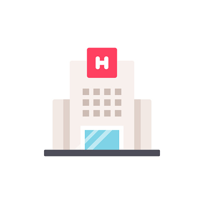 Hospital Flat Icon.